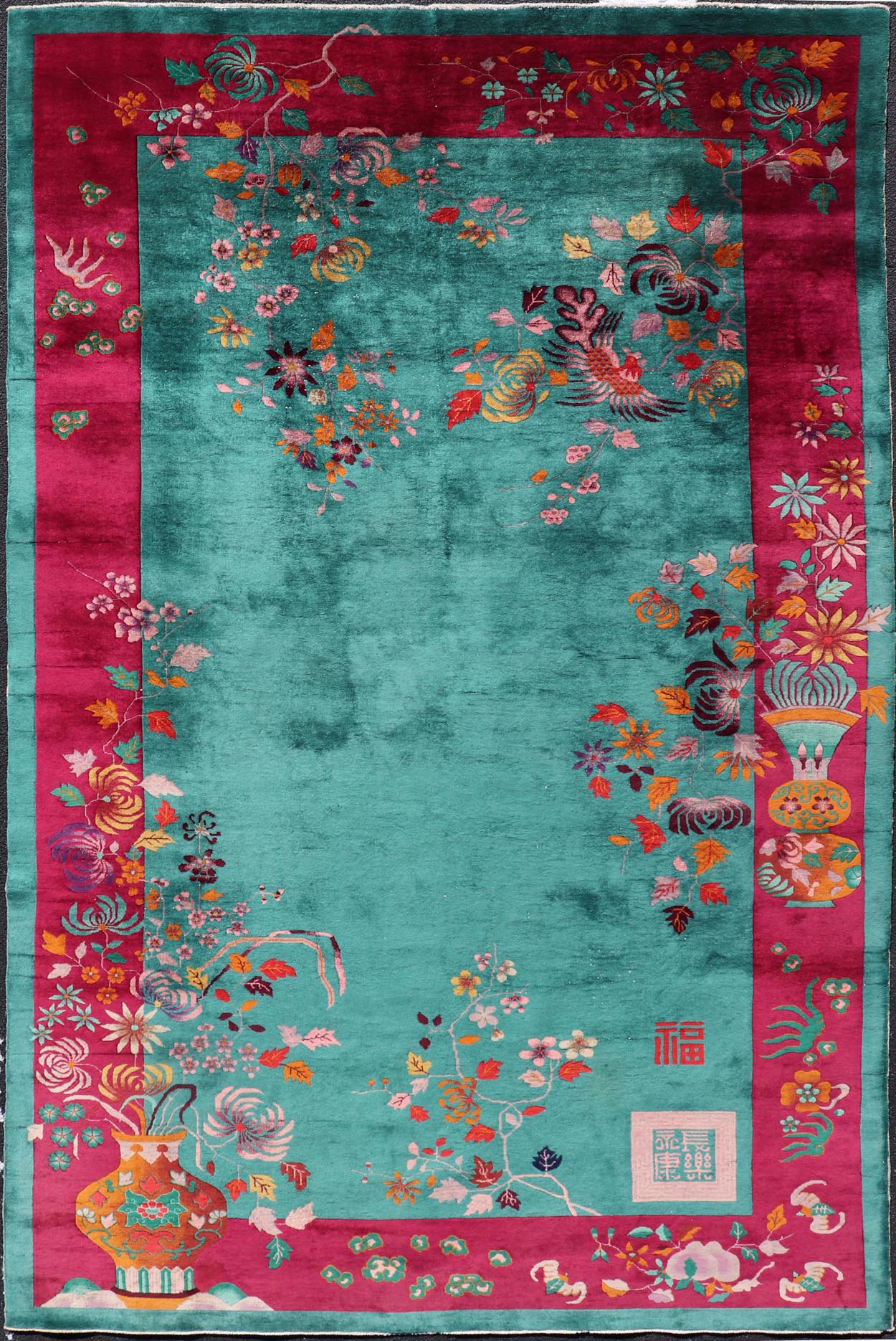 Antique Art Deco Rug L110901 Art Deco 8'10" x 11'0" Wool Art